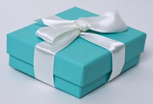 A gift box containing jewelry.