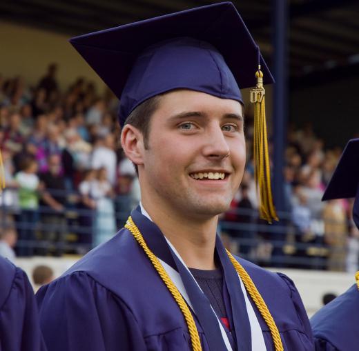 A person receiving an academic degree.