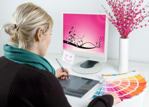 Assistant graphic designers work on ads, brochures, and other print materials.