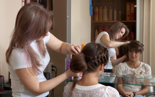 Hairdressers often work on their own in hair salons.