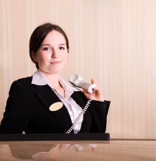 A hotel front office manager ensures front desk operations are running smoothly.