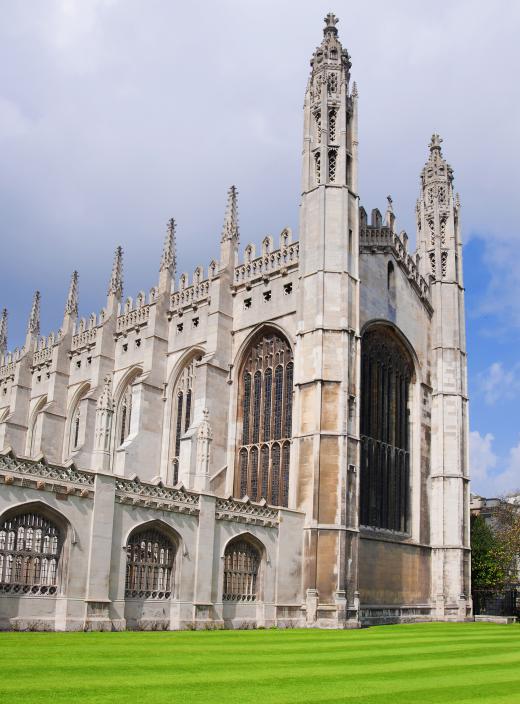 King's College Chapel at the University of Cambridge. Cambridge offers undergraduate and graduate degrees.