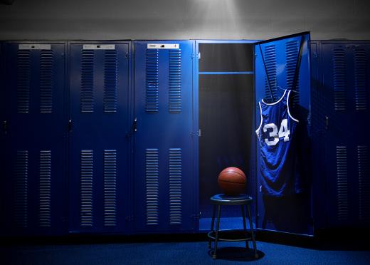 A gym receptionist might be responsible for locker room upkeep.