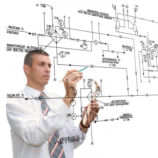 A design engineer is responsible for initial blueprints and schematics.