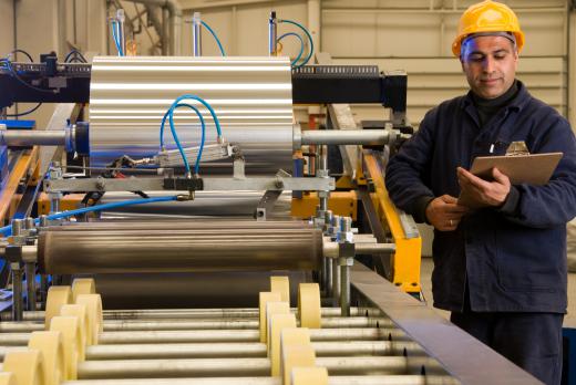 Quality control engineers oversee each stage involved in manufacturing materials.