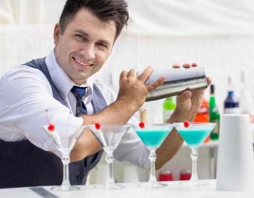 Club attendants may help out behind the bar.