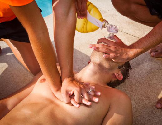 A swim instructor must know how to perform CPR.