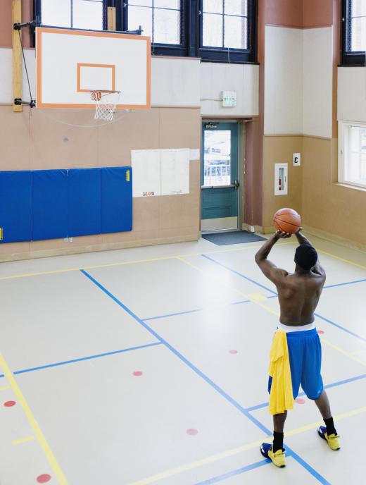 Most campus recreation centers will have basketball courts for students to use in their free time.