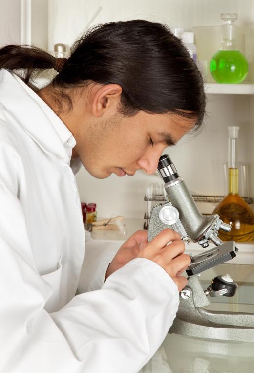 Chemical scientists use microscopes in order to conduct laboratory research.