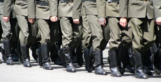 Jackboots were once popular among marching infantry soldiers.