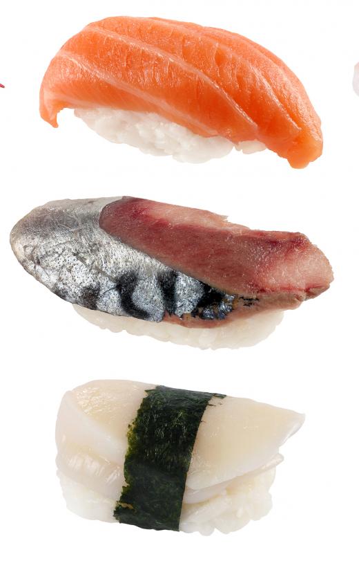 Nigiri sushi assortment.