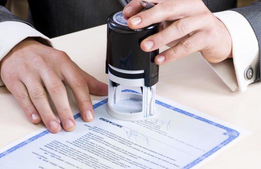 Signing agents are often also public notaries.