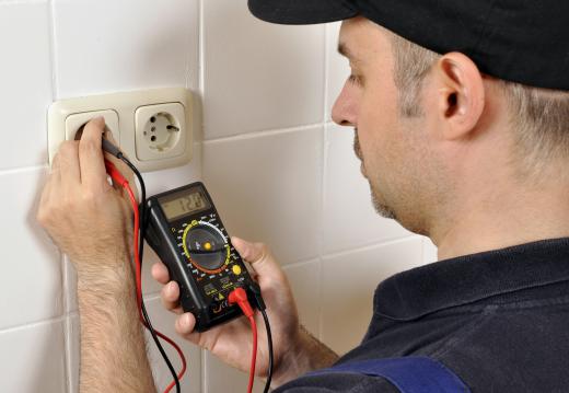 An electrical contractor may use a voltmeter to test installed wiring system connections.