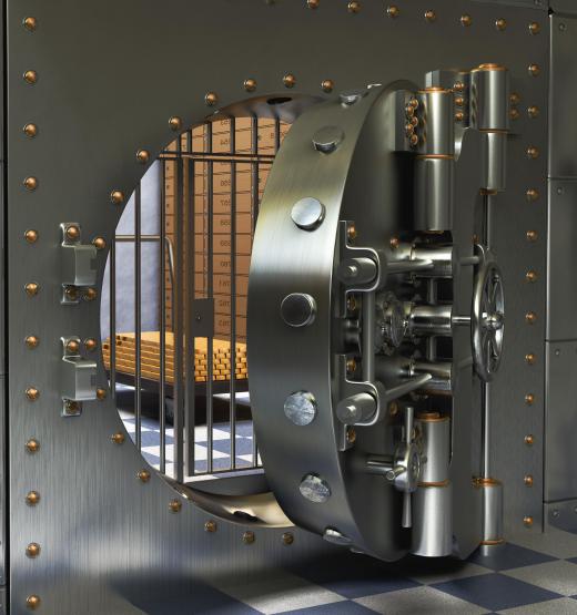 Among a bank auditor's duties is ensuring the security of the bank's vault.