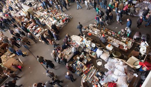 Direct sales agents may lease spaces at flea markets to promote sales.