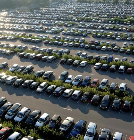 Some security officers work in parking lots.