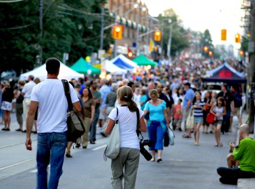 A palmist may work at a street fair.