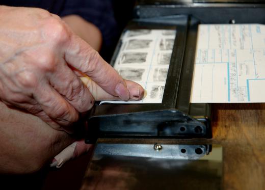 Customs officers are fingerprinted during the backround check process.