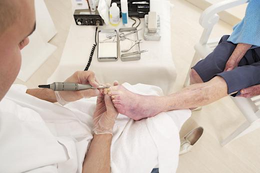 Podiatrists treat foot problems.