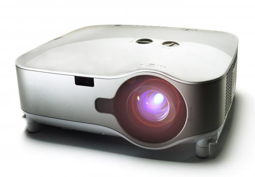 A projector is a piece of audio-visual equipment.