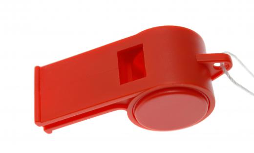 Lifeguard accessories may include whistles.