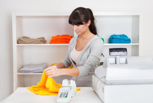 A sales clerk may be tasked with keeping a shop tidy.