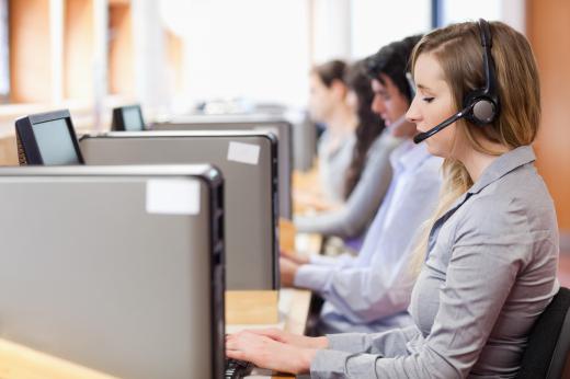 Sales representatives may work from a call center.