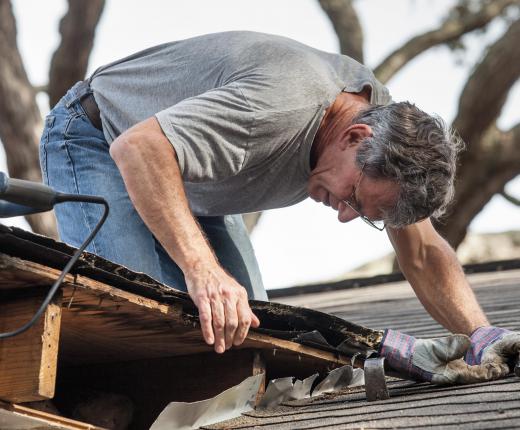 A roofer is responsible for the installation and repair of roof shingles.