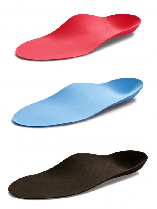 Foot doctors frequently fit patients with custom shoe insoles.