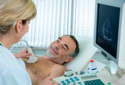 Diagnostic ultrasounds use sound waves to monitor the condition of a patient's organs.