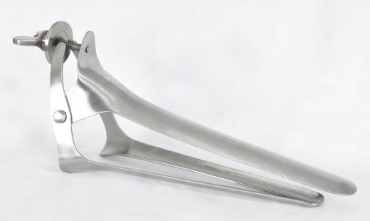 During a pelvic exam, a speculum is used by gynecologists to gain access to the patient's vaginal canal.