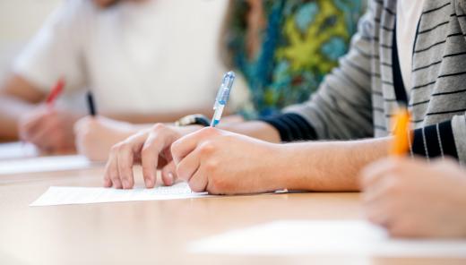 The SAT exam tests students on Critical Reading, Mathematics, and Writing.