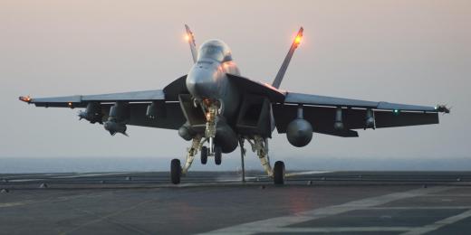 The U.S. Navy operates a variety of fighter aircraft, including the FA-18E Super Hornet.