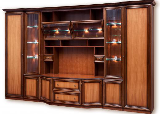 A furniture maker may design elaborate pieces, such as an entertainment center.