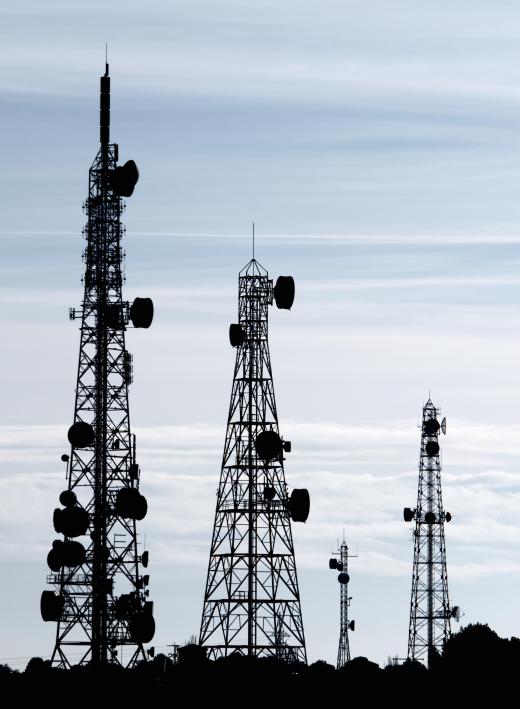 Climbers work on televeision, radio, cell phone and microwave relay towers.