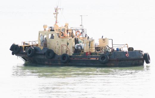 A shipfitter often works on a towboat, assisting ships as they come into port.