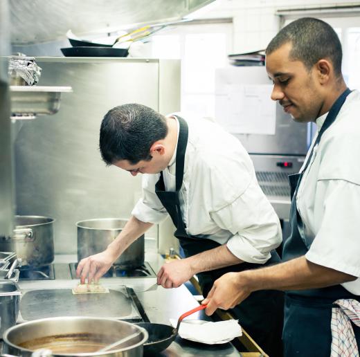 A kitchen supervisor might work his way up through on-the-job experience.