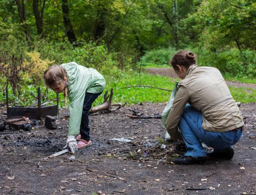 Trail cleanup is an important aspect of park maintenance.