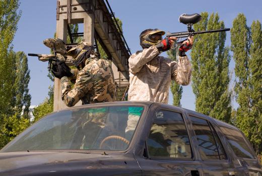 Extreme sports like paintball are great for team training exercises.