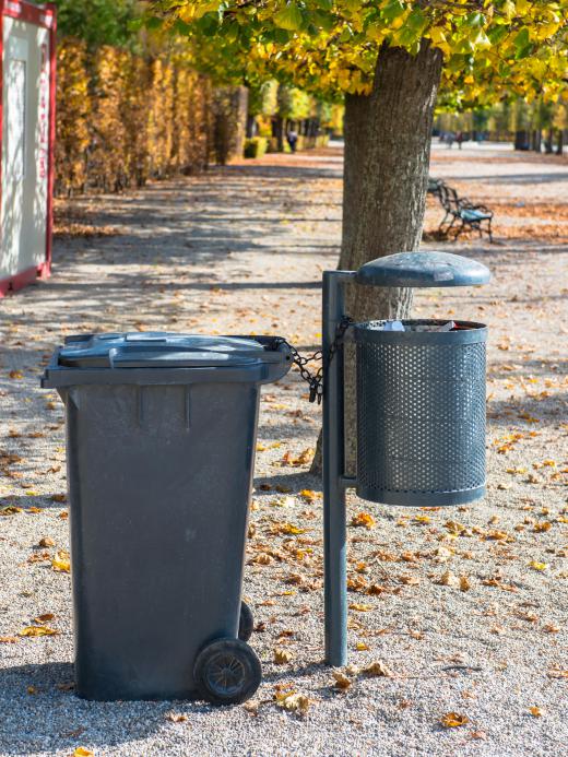 Park maintenance includes trash pickup.