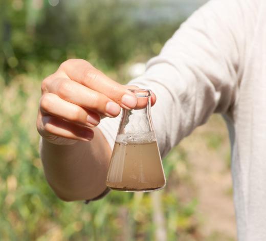 Water analysts collect and test water samples.