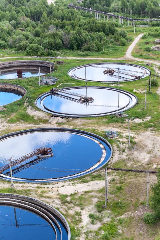 Wastewater treatment plants remove contaminants from liquid waste, like sewage, before it is released back into the environment.