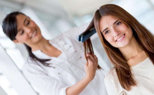 A hair stylist will provide tips on how a client can best care for his or her hair.