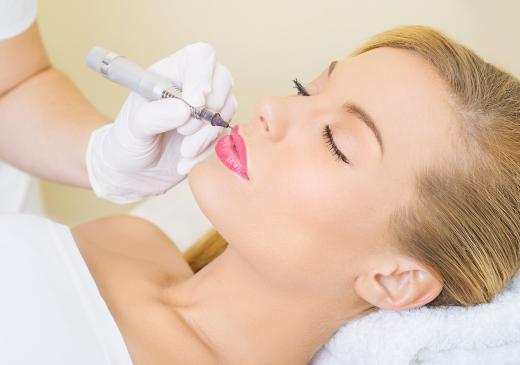 Permanent makeup services may be offered for the lips.