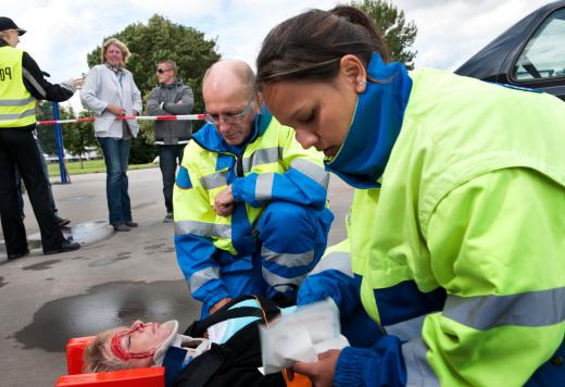 First responders often perform BCLS while still on the scene of an accident.