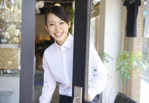 Waitresses may greet customers in addition to serving them.