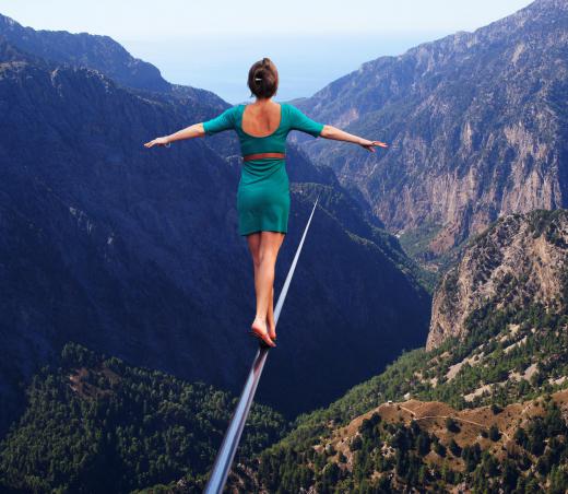 Tightrope walking is considered a form of acrobatics.