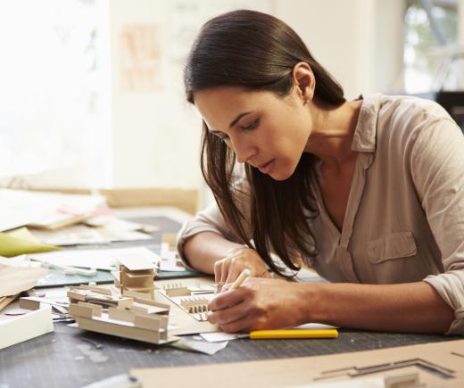 Some model makers create three-dimensional scale models of proposed buildings.