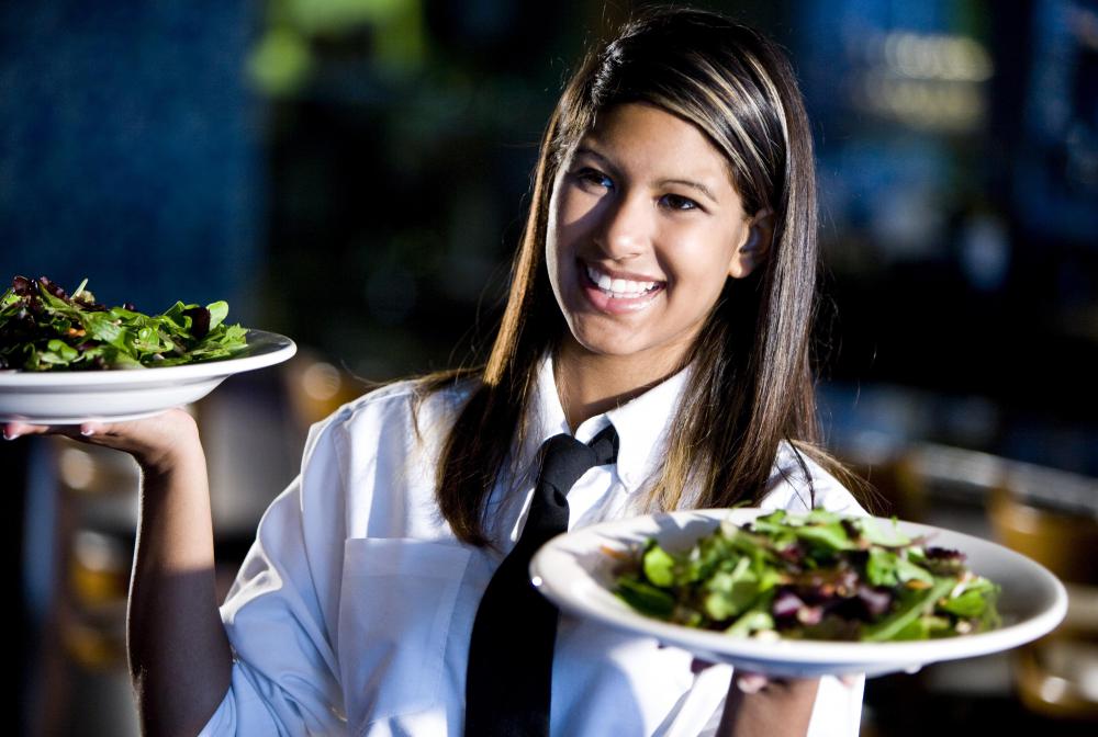 waiter delivering food